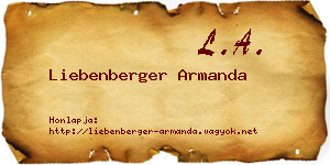 Liebenberger Armanda névjegykártya